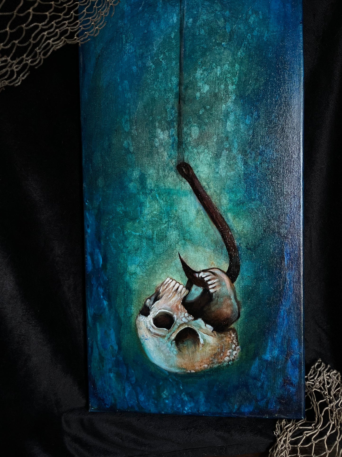 Hooked (12x24 inches) Oil on Canvas
