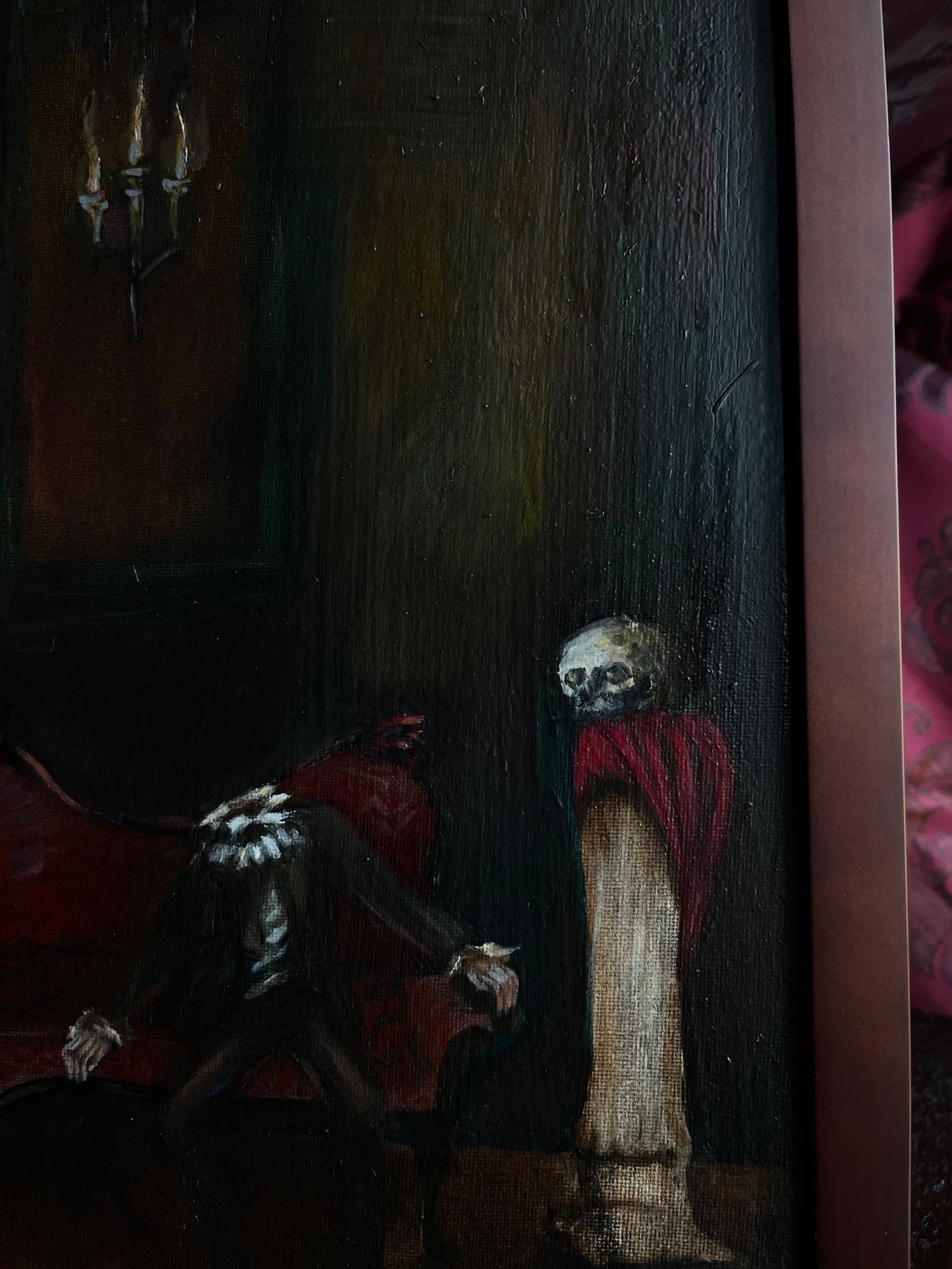 Lingering in the Halls (14x11 in) Oil on Canvas