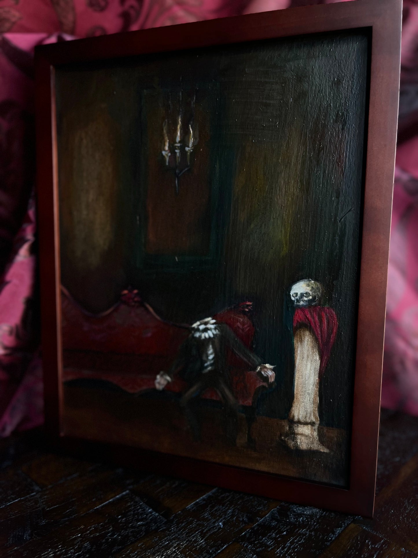 Lingering in the Halls (14x11 in) Oil on Canvas
