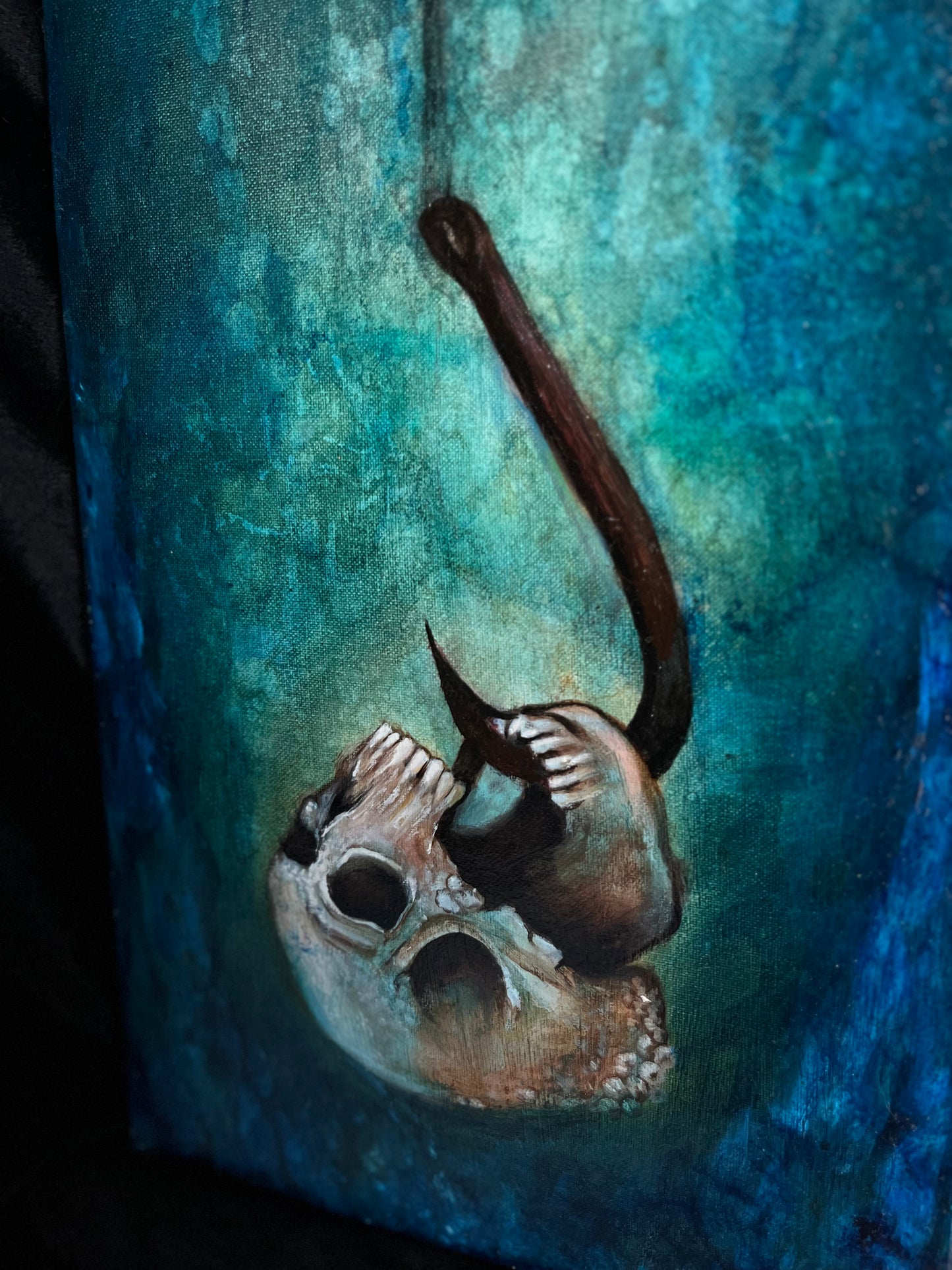 Hooked (12x24 inches) Oil on Canvas