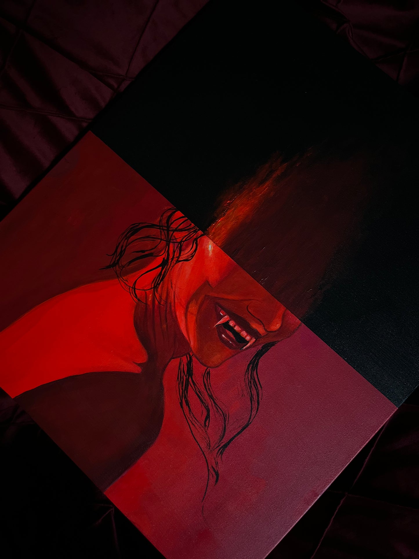 Marceline (24x20 in) Oil and Acrylic on Canvas