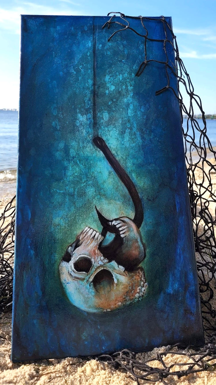 Hooked (12x24 inches) Oil on Canvas
