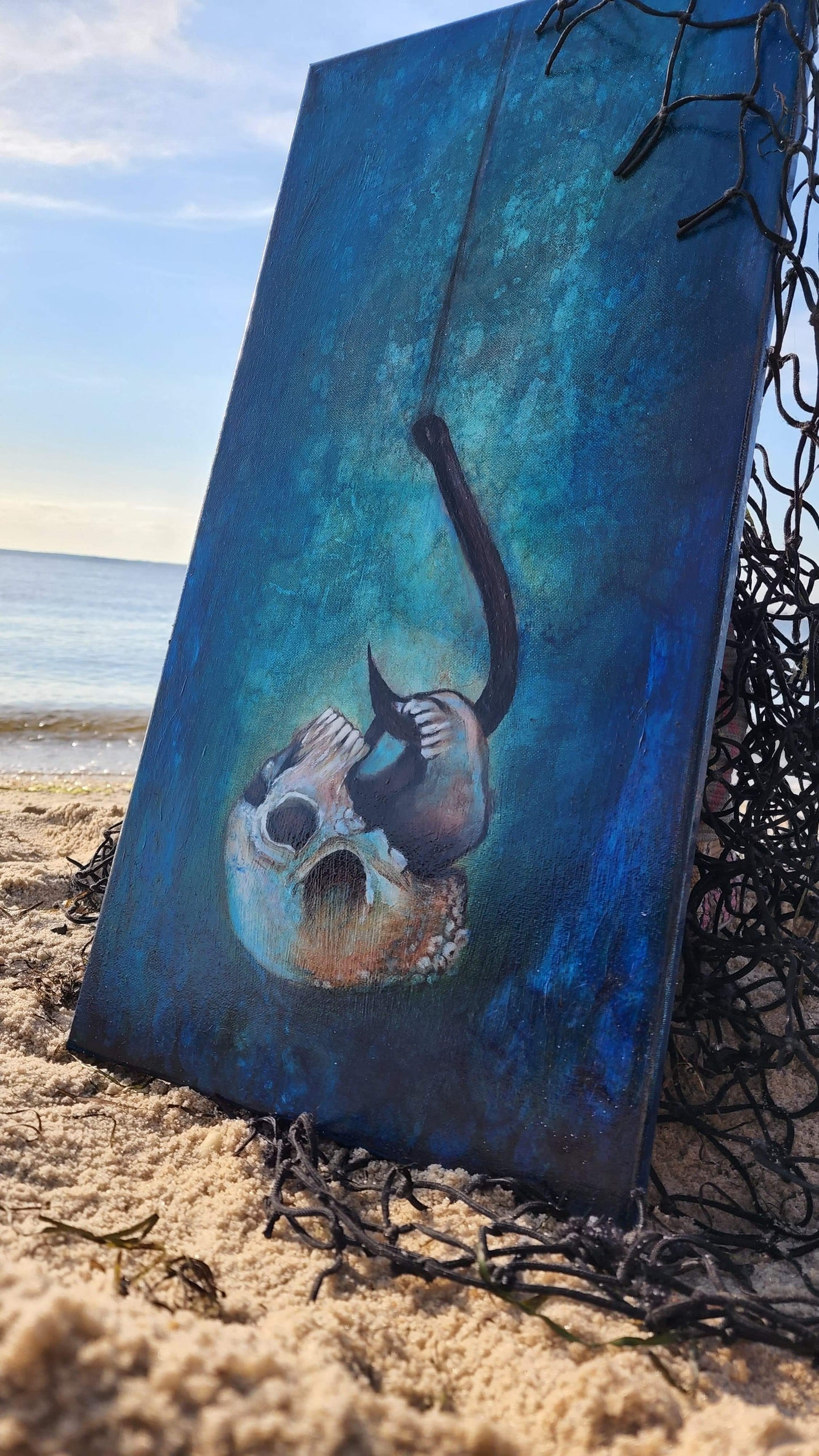 Hooked (12x24 inches) Oil on Canvas