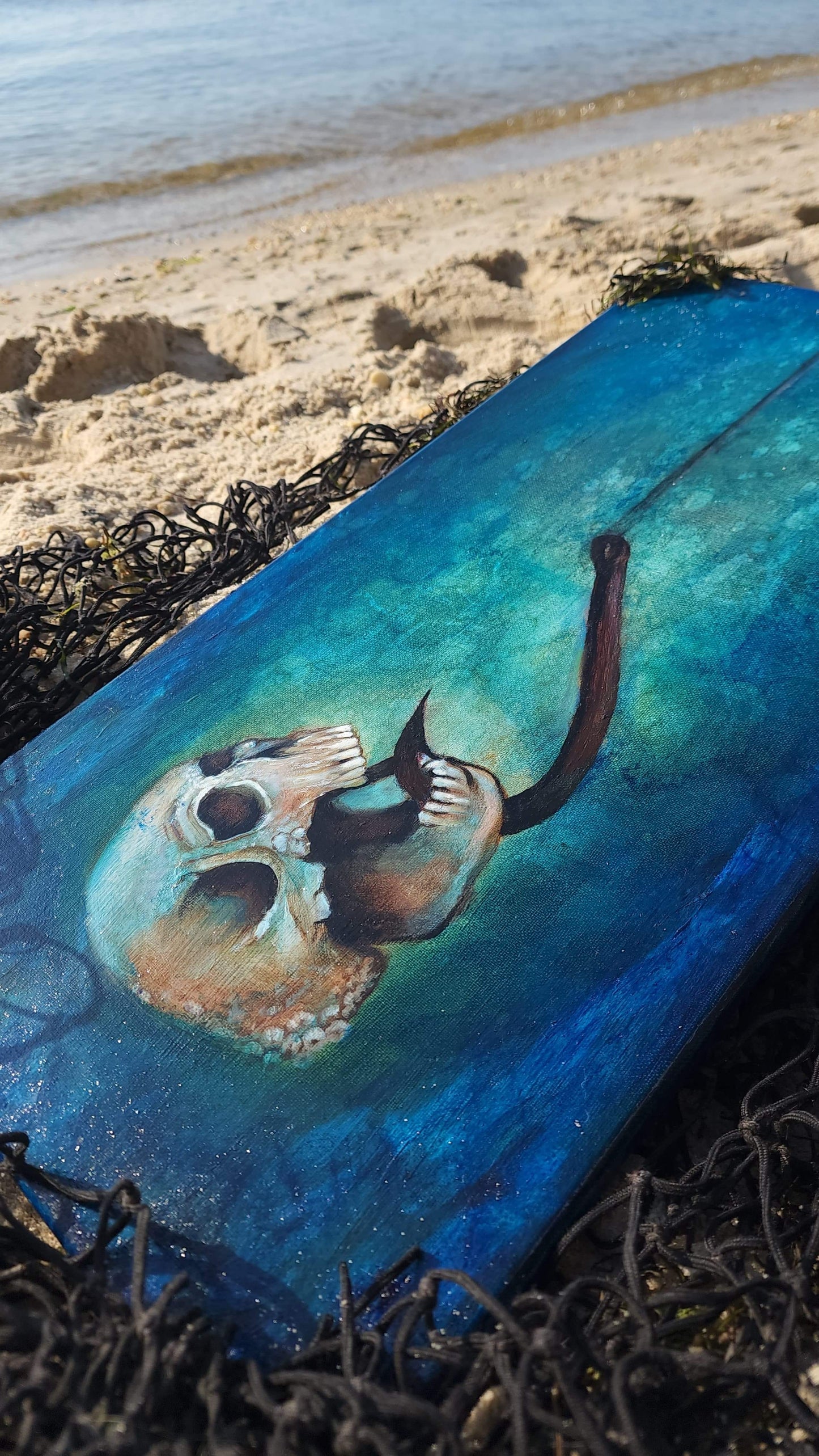 Hooked (12x24 inches) Oil on Canvas