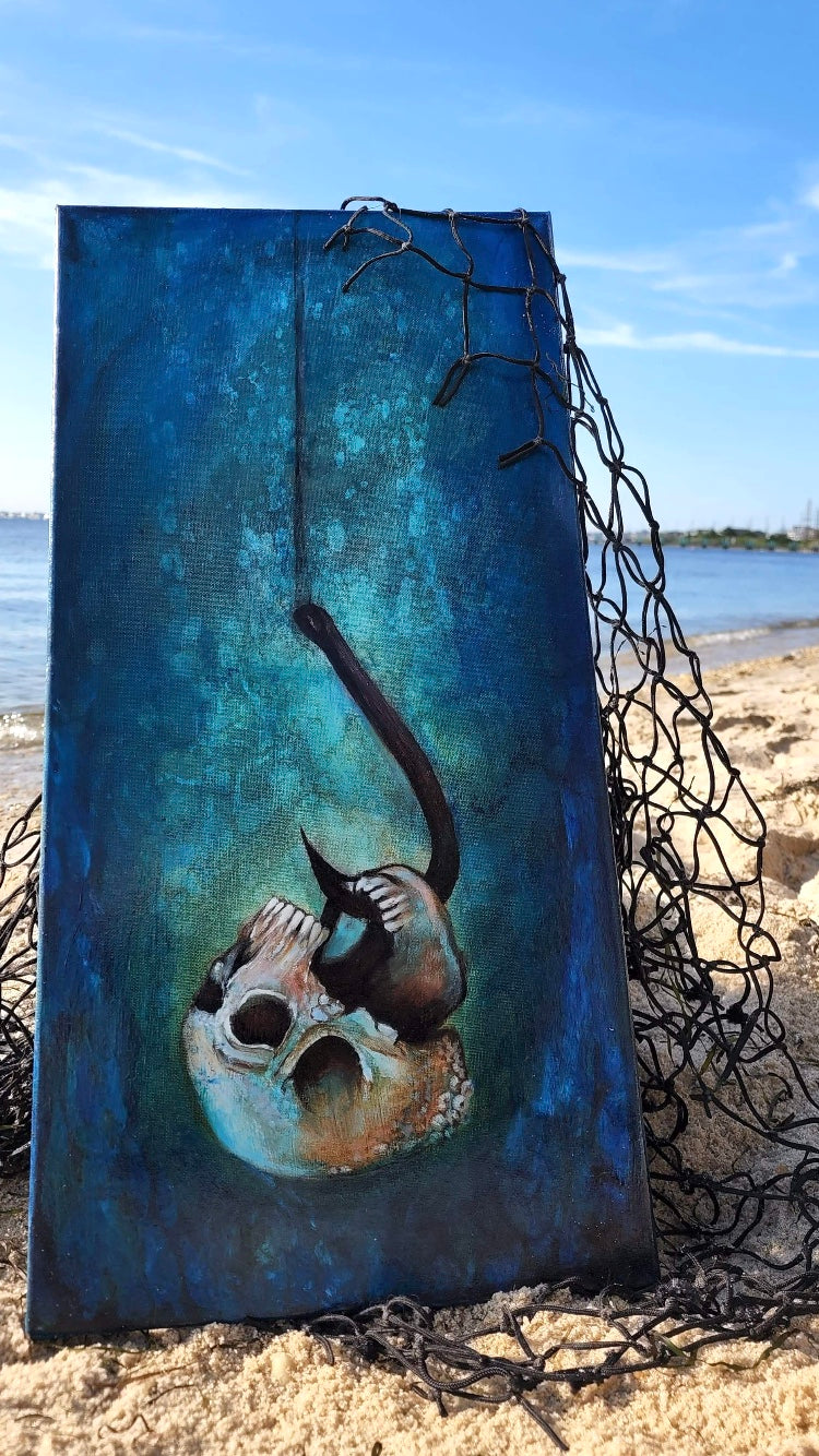 Hooked (12x24 inches) Oil on Canvas